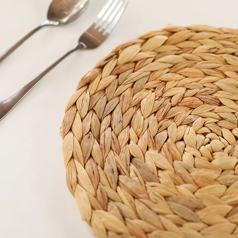 Handwoven Japanese Style Round Table Mats (Set)
