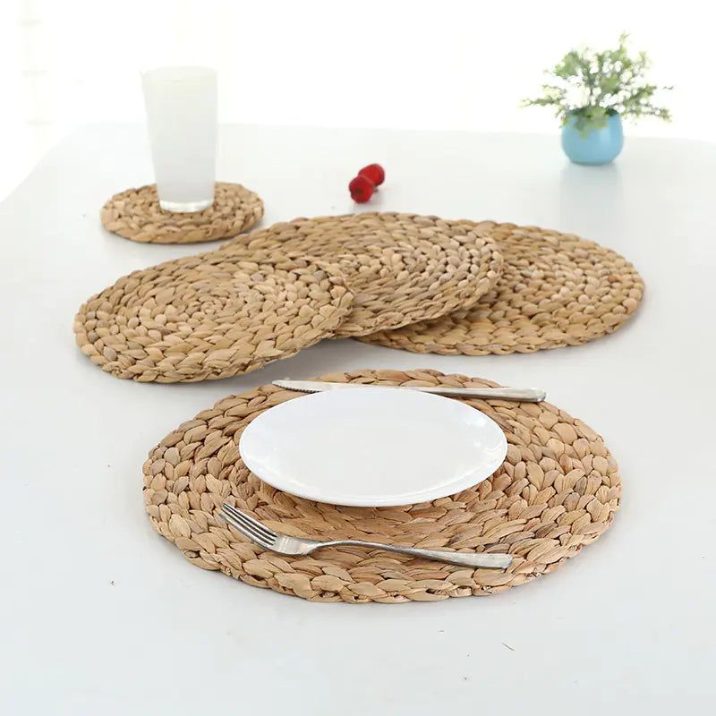 Handwoven Japanese Style Round Table Mats (Set)