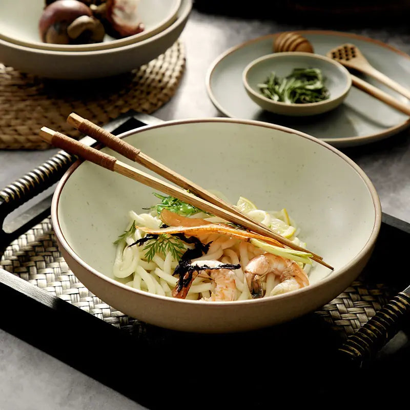 Ceramic Ramen Bowl Set for Restaurant Tableware